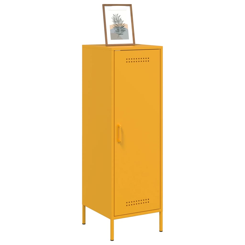 Credenza Giallo Senape 36x39x113 cm in Acciaio