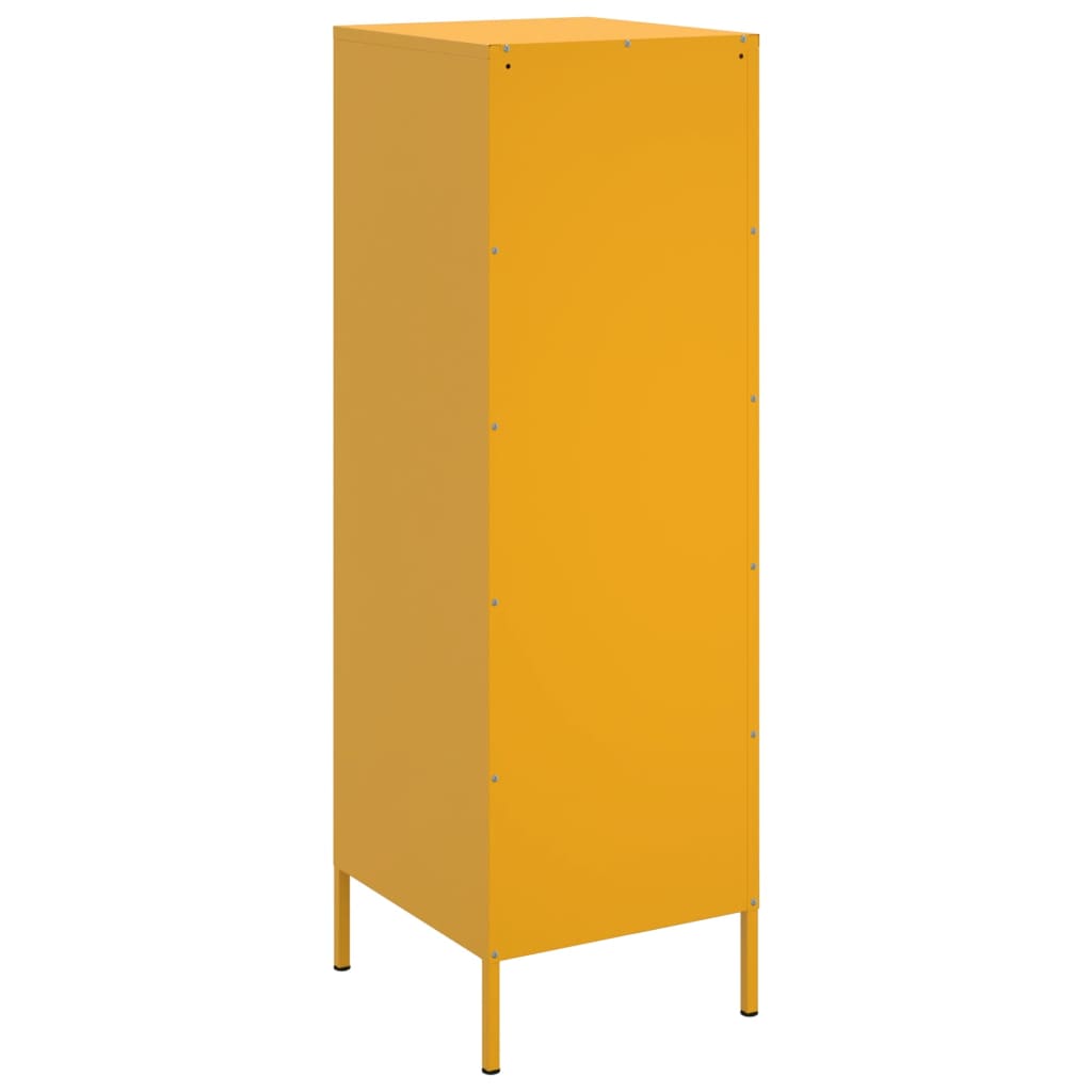 Credenza Giallo Senape 36x39x113 cm in Acciaio