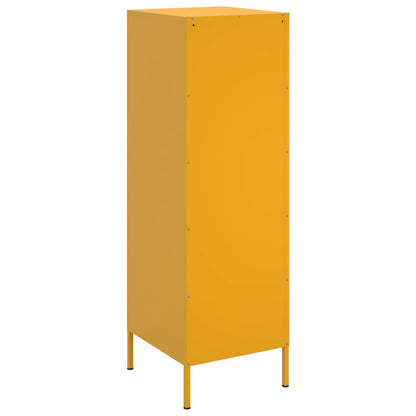 Credenza Giallo Senape 36x39x113 cm in Acciaio