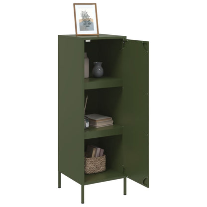 Credenza Verde Oliva 36x39x113 cm in Acciaio