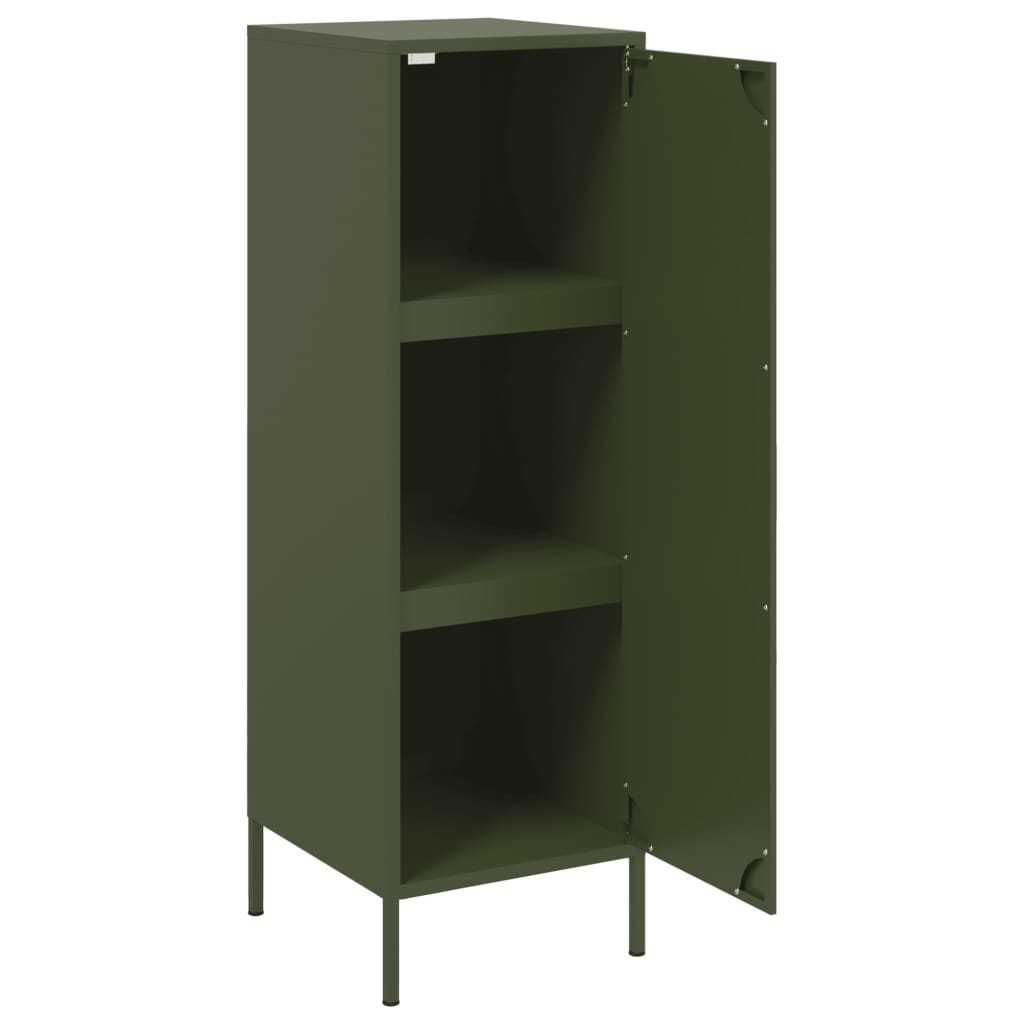 Credenza Verde Oliva 36x39x113 cm in Acciaio