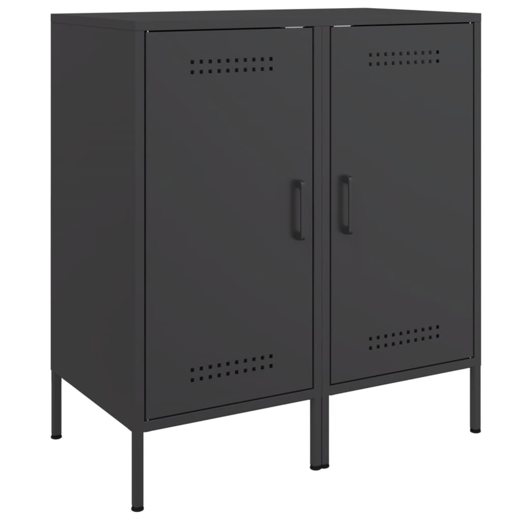 Credenze 2 pz Nere 36x39x79 cm in Acciaio