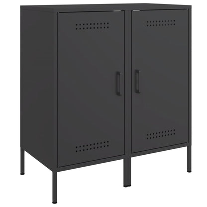 Credenze 2 pz Nere 36x39x79 cm in Acciaio