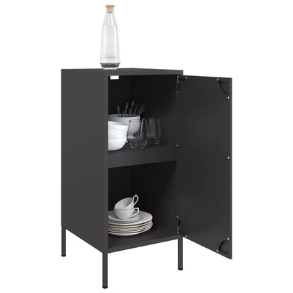 Credenze 2 pz Nere 36x39x79 cm in Acciaio
