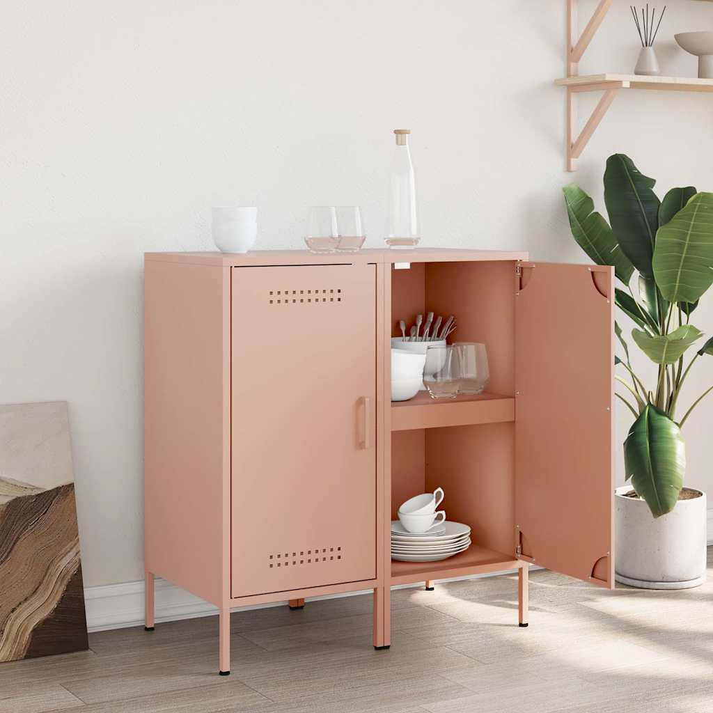 Credenze 2 pz Rosa 36x39x79 cm in Acciaio