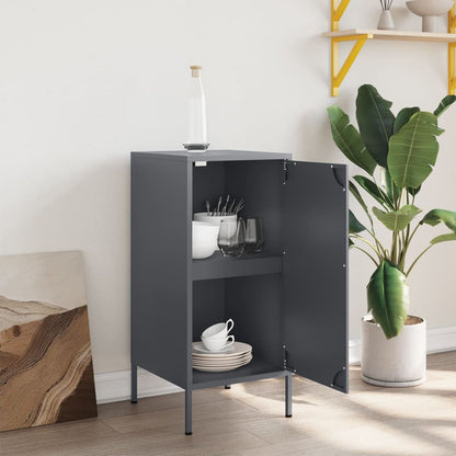 Credenza Antracite 36x39x79 cm in Acciaio