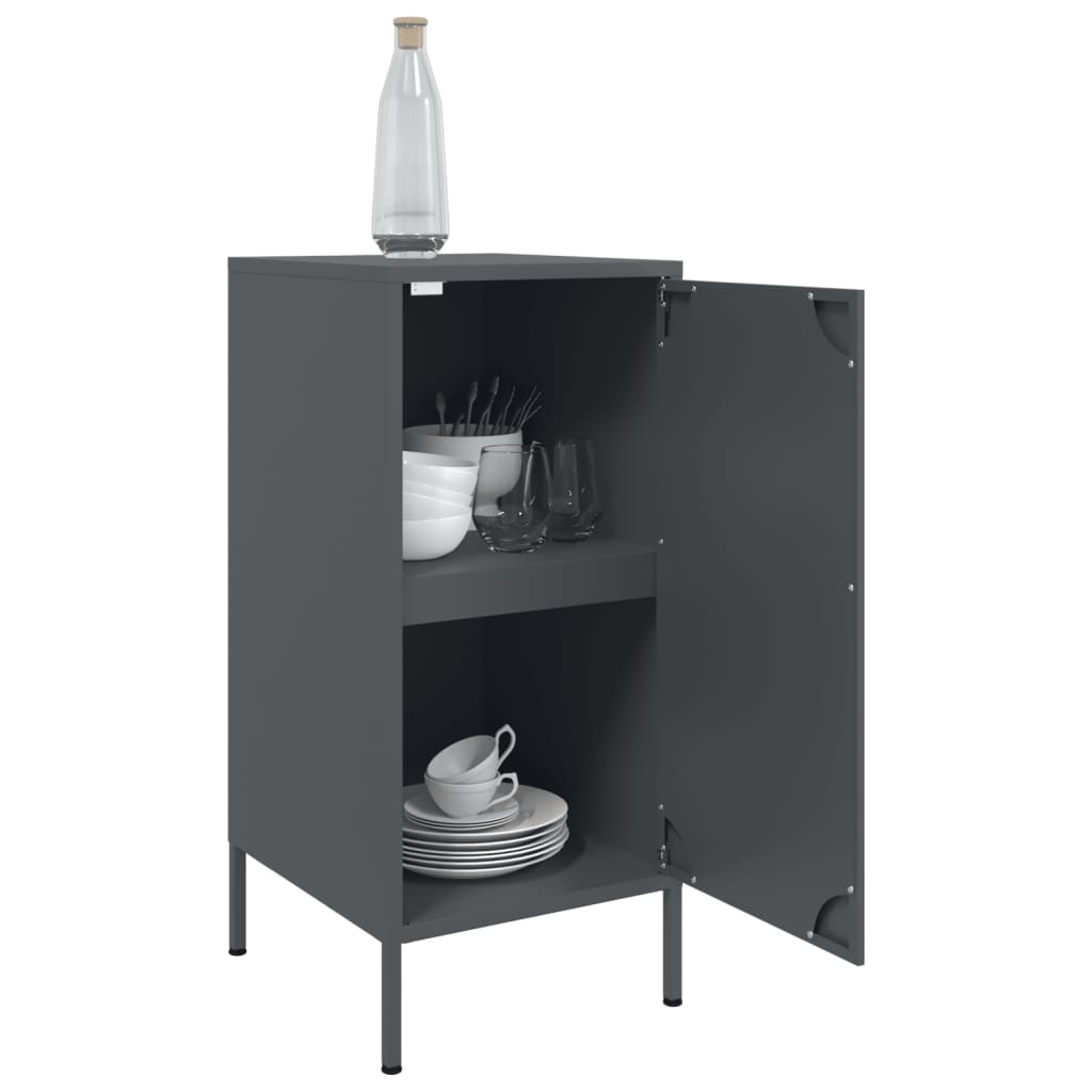 Credenza Antracite 36x39x79 cm in Acciaio