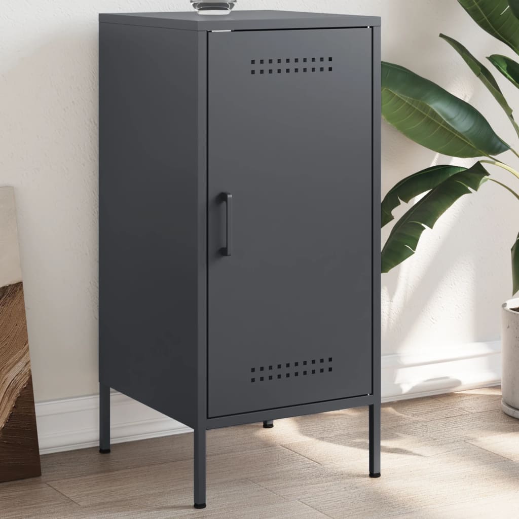 Credenza Antracite 36x39x79 cm in Acciaio - homemem39