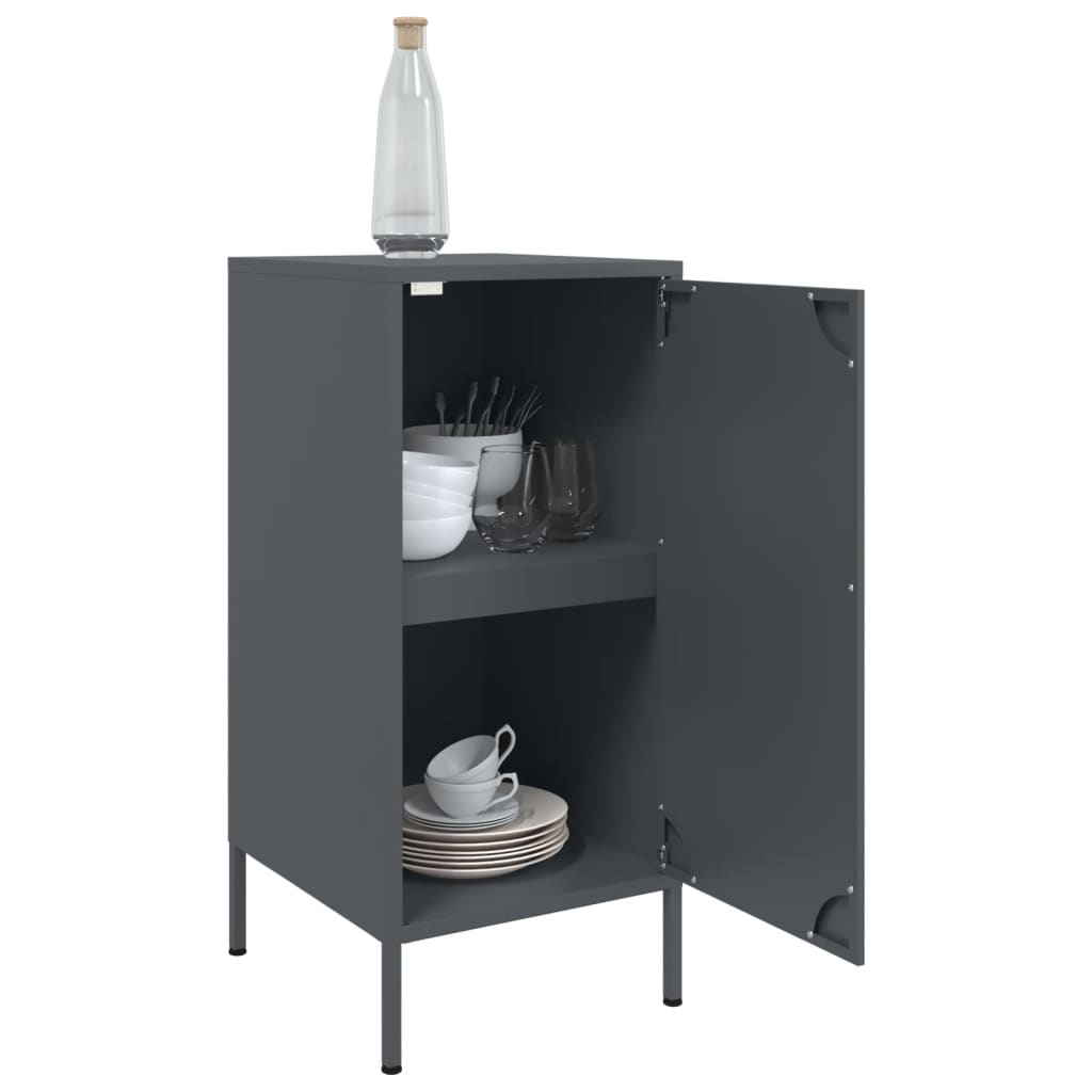 Credenze 2 pz Antracite 36x39x79 cm in Acciaio