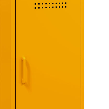 Credenze 2 pz Giallo Senape 36x39x79 cm in Acciaio