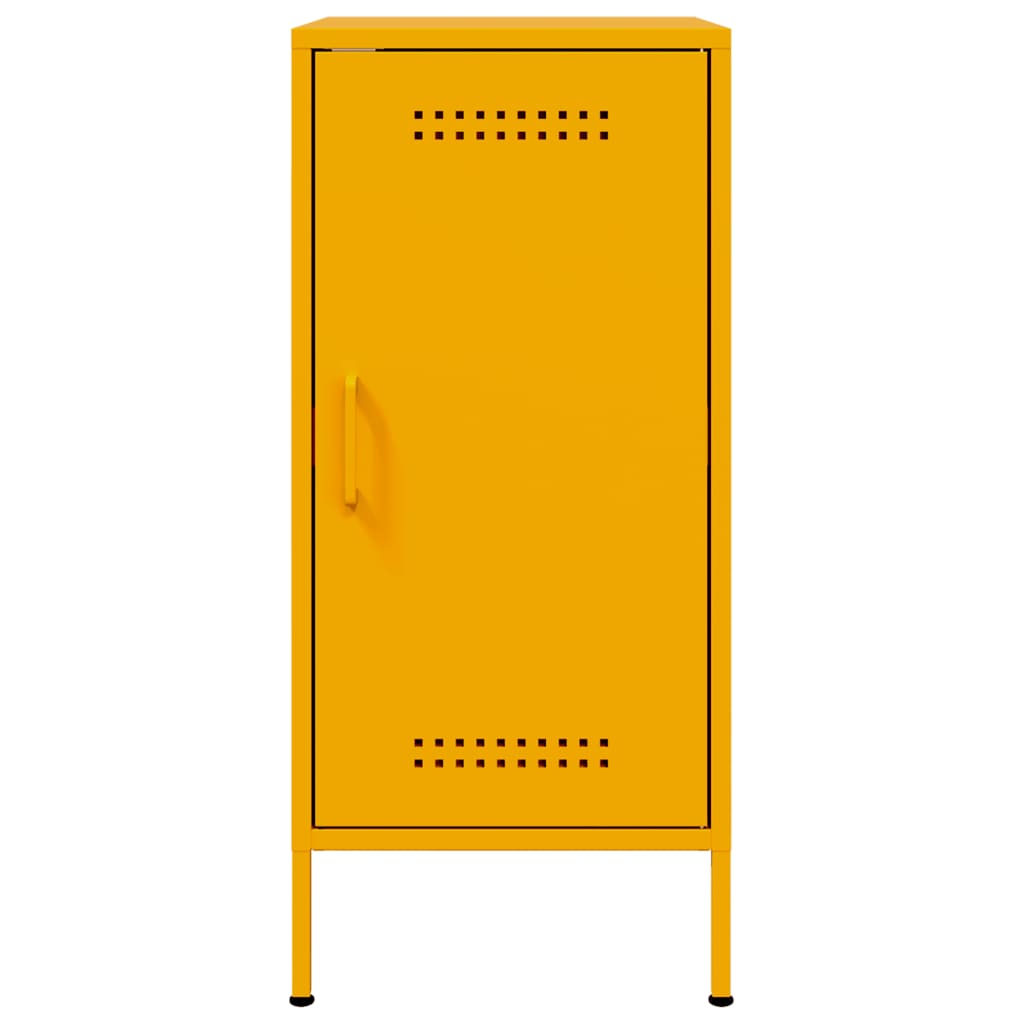 Credenze 2 pz Giallo Senape 36x39x79 cm in Acciaio