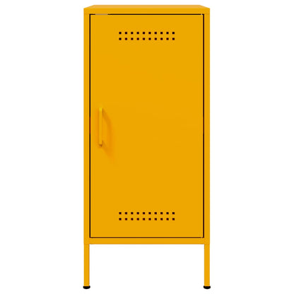 Credenze 2 pz Giallo Senape 36x39x79 cm in Acciaio
