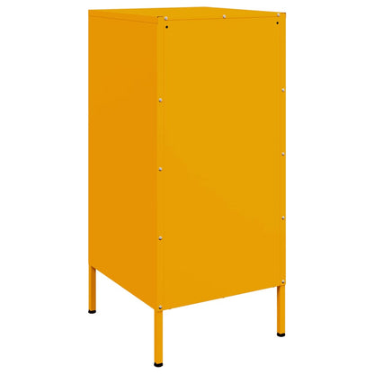 Credenze 2 pz Giallo Senape 36x39x79 cm in Acciaio