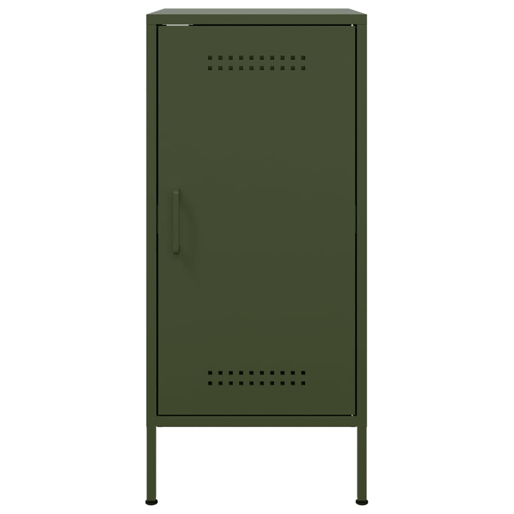 Credenze 2 pz Verde Oliva 36x39x79 cm Acciaio