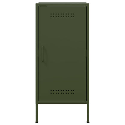 Credenze 2 pz Verde Oliva 36x39x79 cm Acciaio
