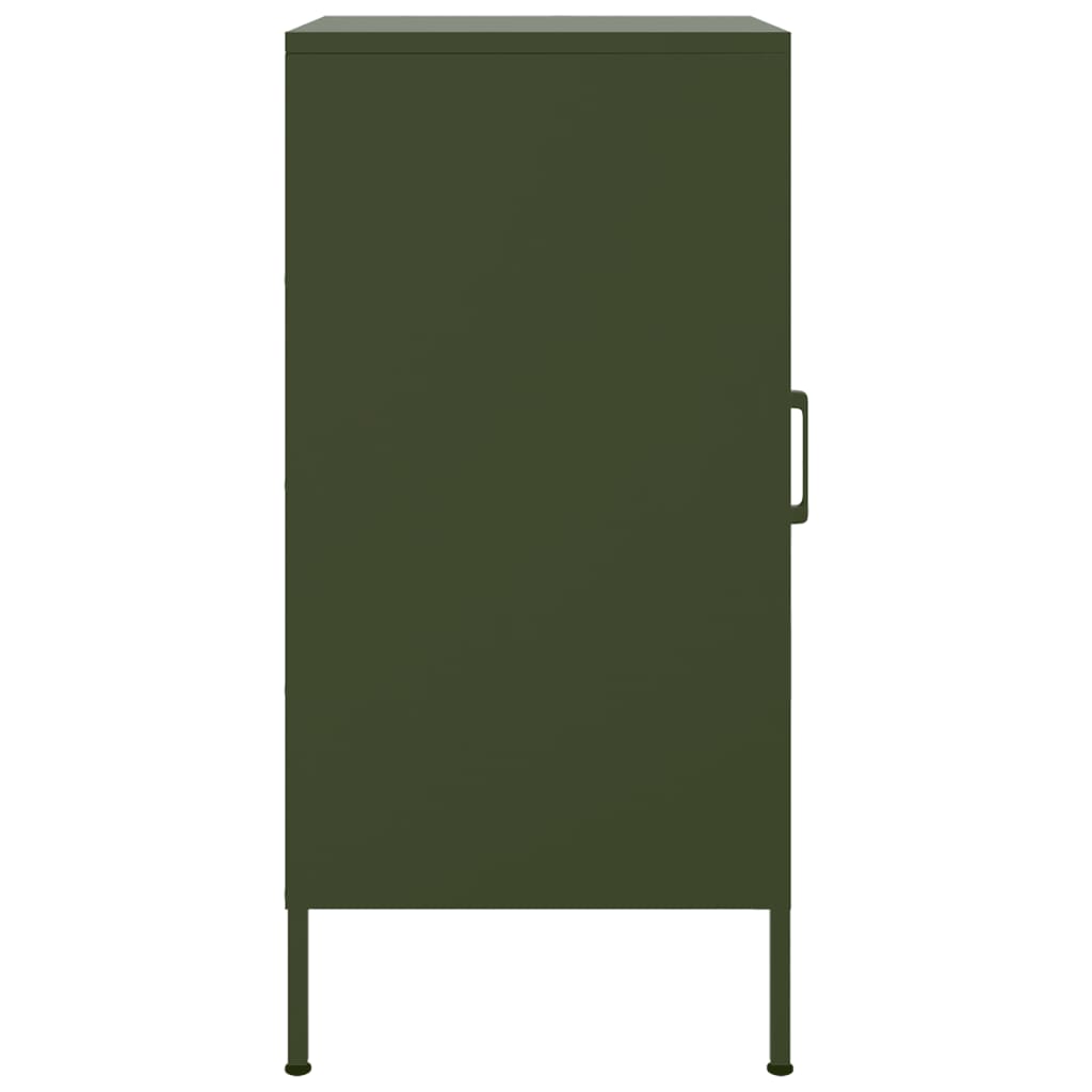 Credenze 2 pz Verde Oliva 36x39x79 cm Acciaio