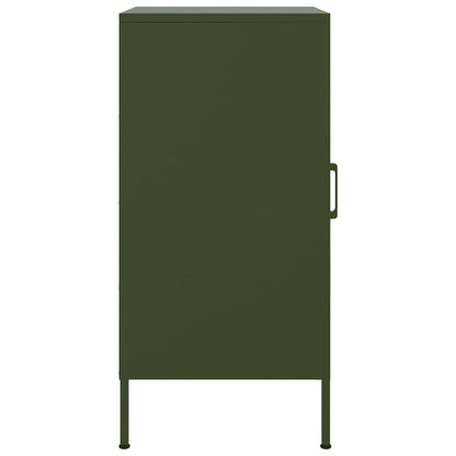 Credenze 2 pz Verde Oliva 36x39x79 cm Acciaio