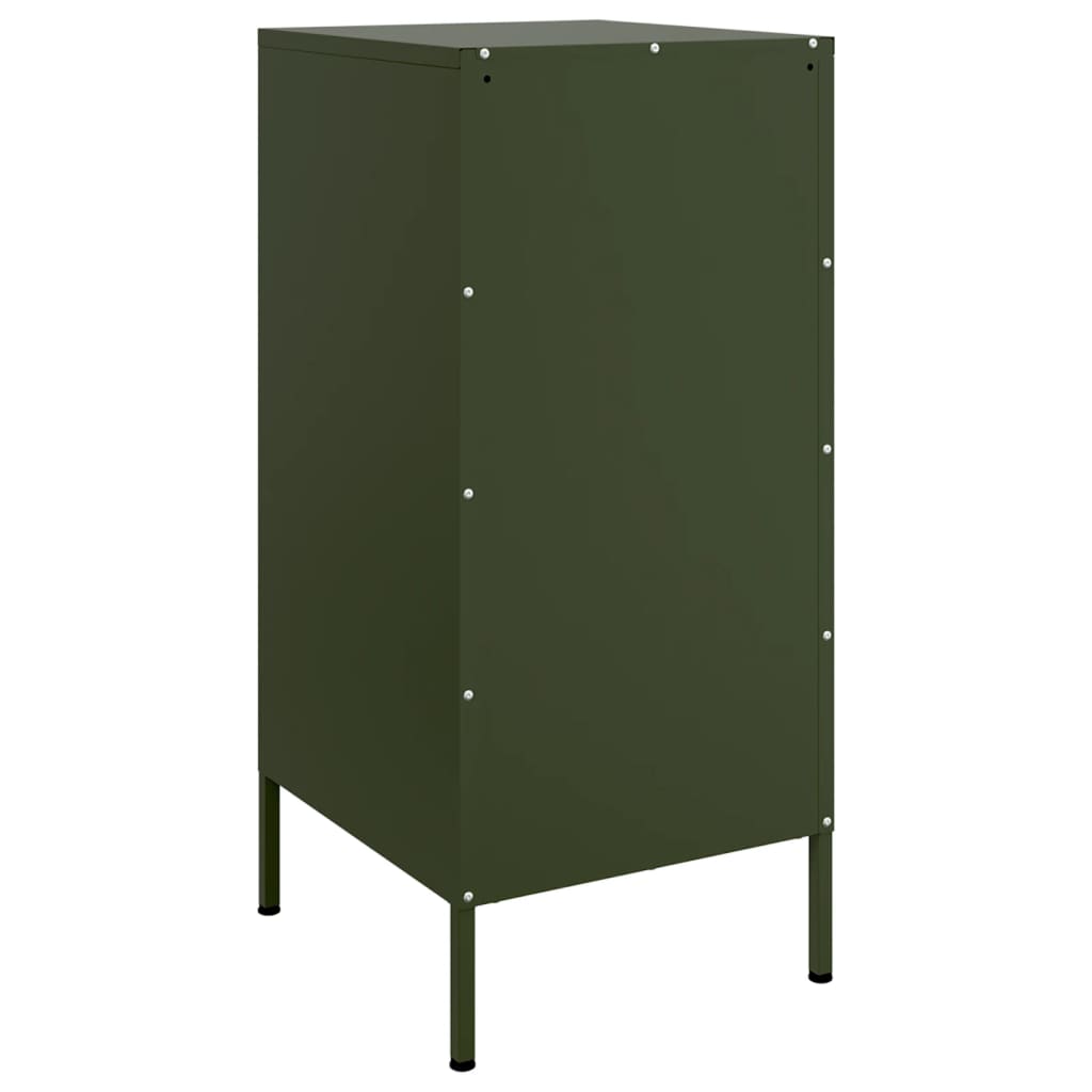 Credenze 2 pz Verde Oliva 36x39x79 cm Acciaio