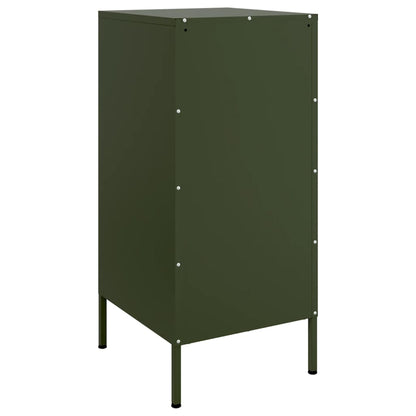 Credenze 2 pz Verde Oliva 36x39x79 cm Acciaio