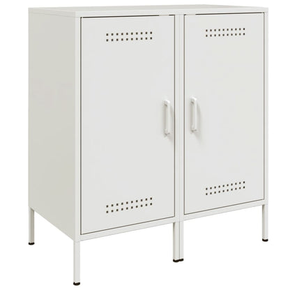 Credenze 2 pz Bianche 36x39x79 cm in Acciaio