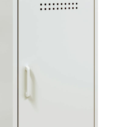 Credenze 2 pz Bianche 36x39x79 cm in Acciaio