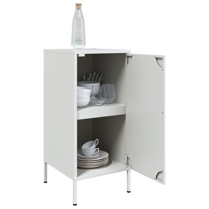 Credenze 2 pz Bianche 36x39x79 cm in Acciaio