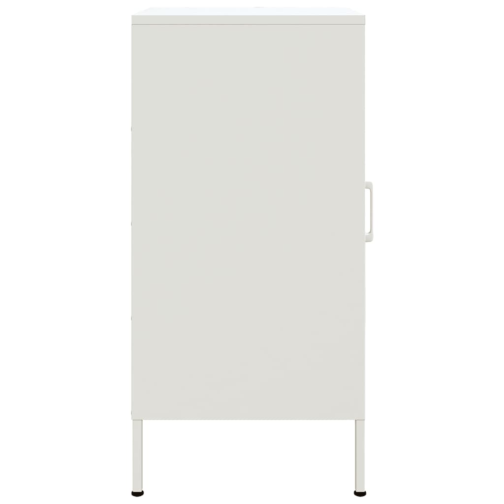 Credenze 2 pz Bianche 36x39x79 cm in Acciaio