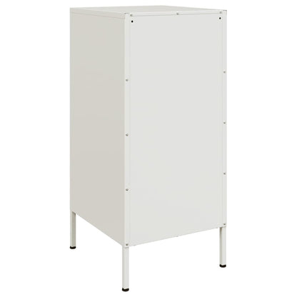 Credenze 2 pz Bianche 36x39x79 cm in Acciaio