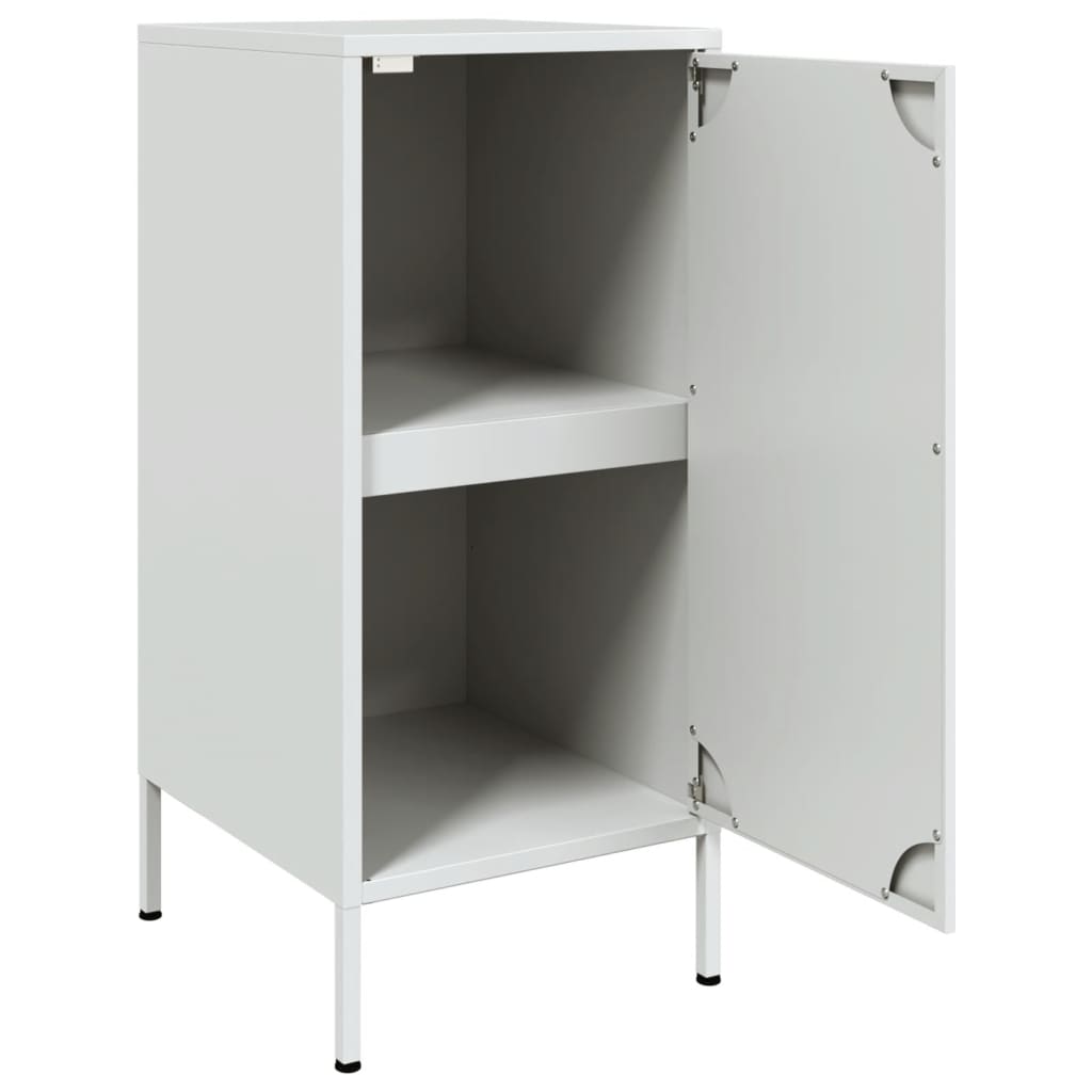 Credenze 2 pz Bianche 36x39x79 cm in Acciaio