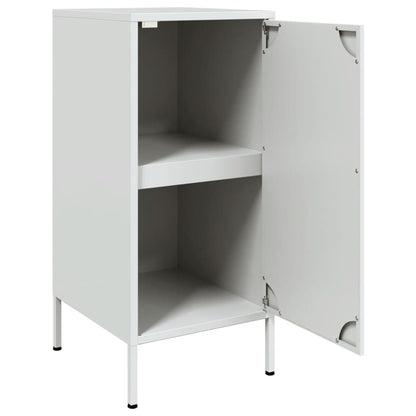 Credenze 2 pz Bianche 36x39x79 cm in Acciaio