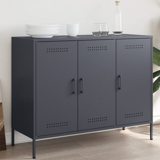 Credenza Antracite 100,5x39x79 cm in Acciaio