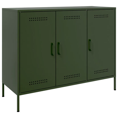 Credenza Verde Oliva 100,5x39x79 cm in Acciaio