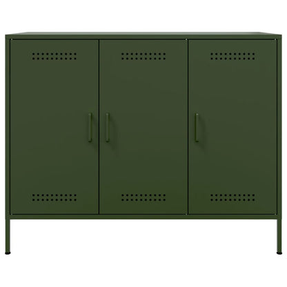 Credenza Verde Oliva 100,5x39x79 cm in Acciaio