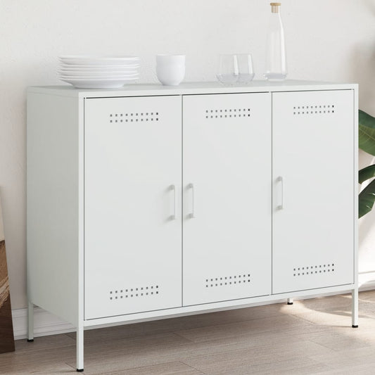 Credenza Bianca 100,5x39x79 cm in Acciaio