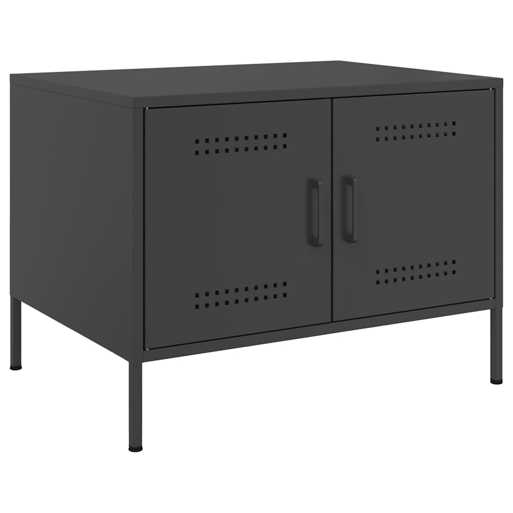 Tavolino da Salotto Nero 68x50x50,5 cm in Acciaio | homemem39