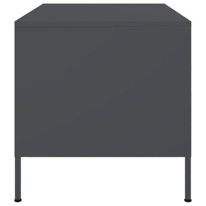 Tavolino da Salotto Antracite 68x50x50,5 cm in Acciaio