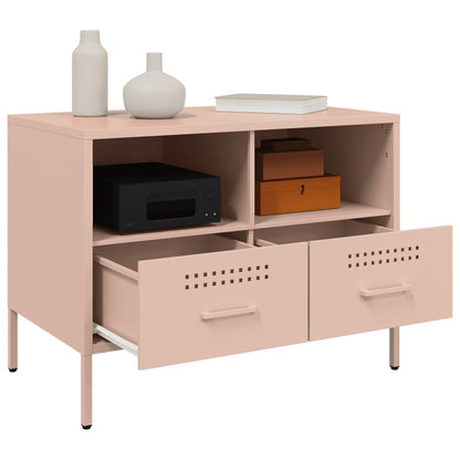 Mobili TV 2pz Rosa 68x39x50,5 cm in Acciaio - homemem39