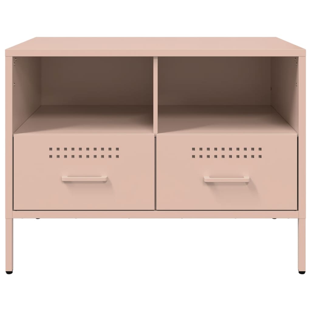 Mobili TV 2pz Rosa 68x39x50,5 cm in Acciaio - homemem39