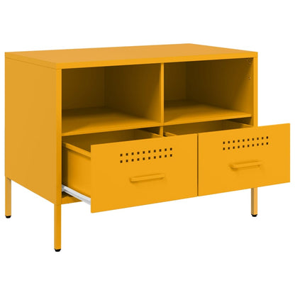 Mobile TV Giallo Senape 68x39x50,5 cm in Acciaio - homemem39