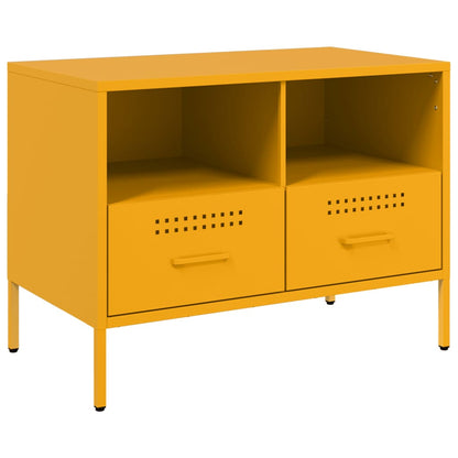 Mobili TV 2 pz Giallo Senape 68x39x50,5 cm in Acciaio - homemem39