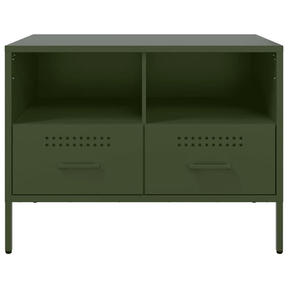 Mobile TV Verde Oliva 68x39x50,5 cm in Acciaio - homemem39