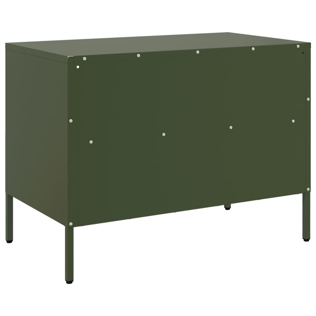 Mobili TV 2pz Verde Oliva 68x39x50,5 cm in Acciaio - homemem39