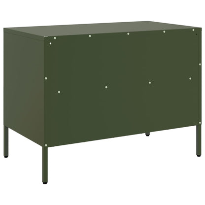 Mobili TV 2pz Verde Oliva 68x39x50,5 cm in Acciaio - homemem39