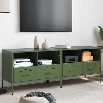 Mobili TV 2pz Verde Oliva 68x39x50,5 cm in Acciaio - homemem39