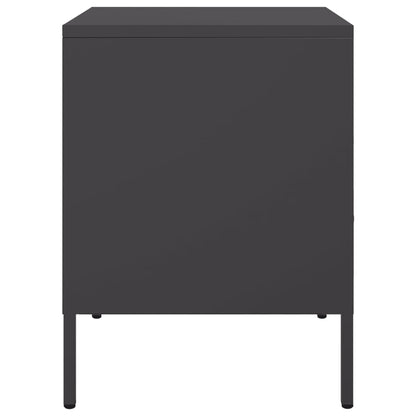 Comodino Nero 36x39x50,5 cm in Acciaio | homemem39