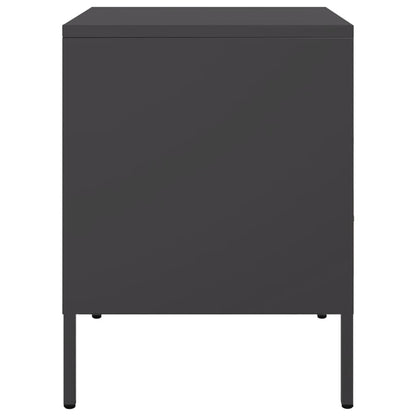 Comodini 2 pz Nero 36x39x50,5 cm in Acciaio