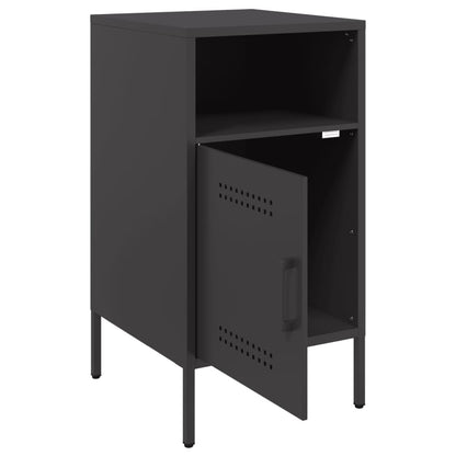 Comodini 2 pz Neri 36x39x68 cm in Acciaio - homemem39