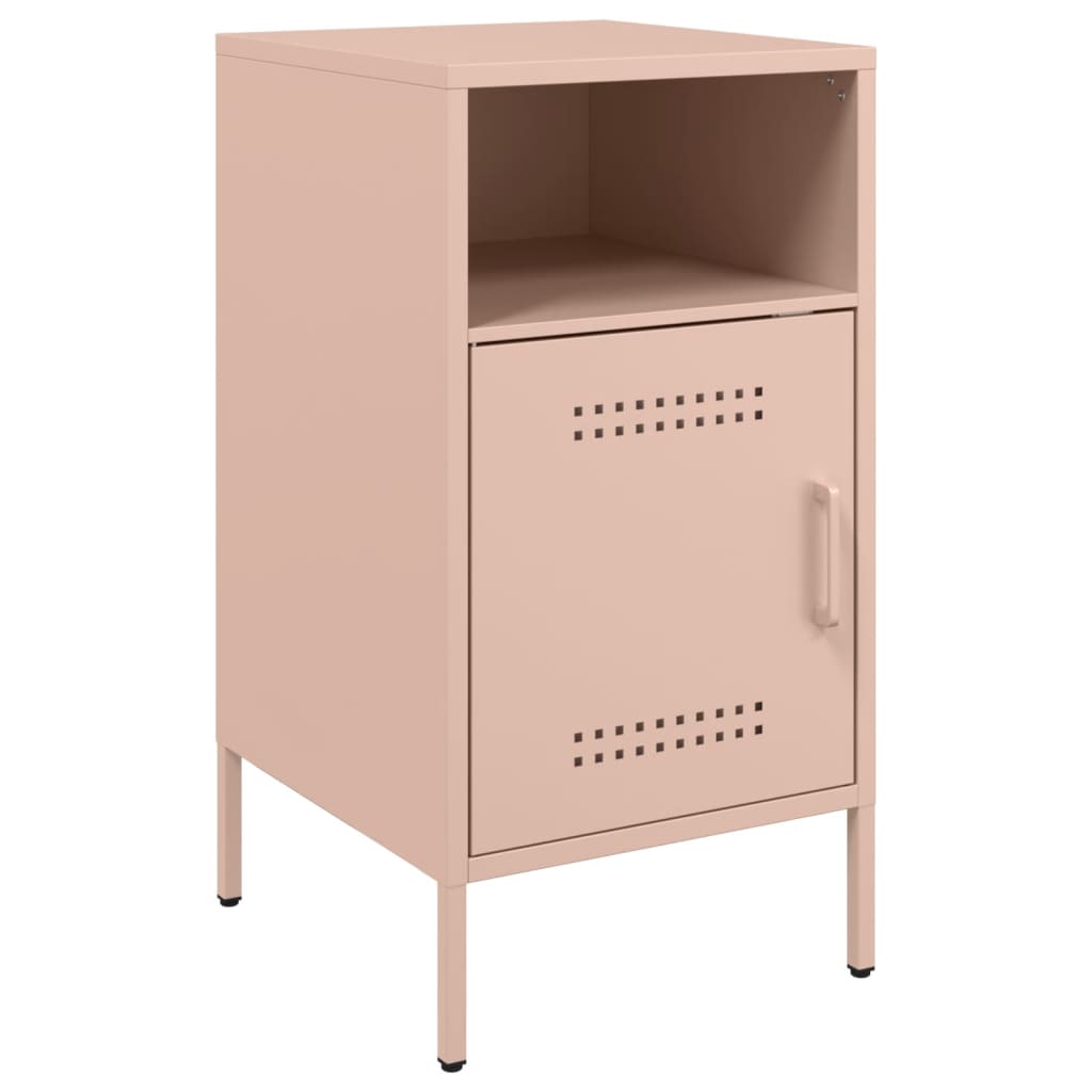 Comodini 2 pz Rosa 36x39x68 cm in Acciaio - homemem39