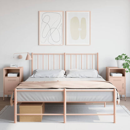 Comodini 2 pz Rosa 36x39x68 cm in Acciaio - homemem39