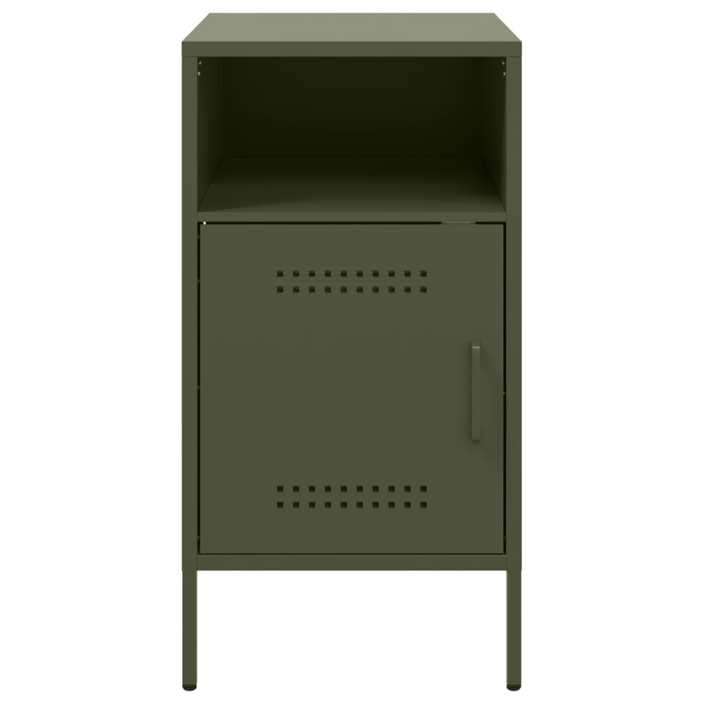 Comodini 2 pz Verde Oliva 36x39x68 cm in Acciaio - homemem39